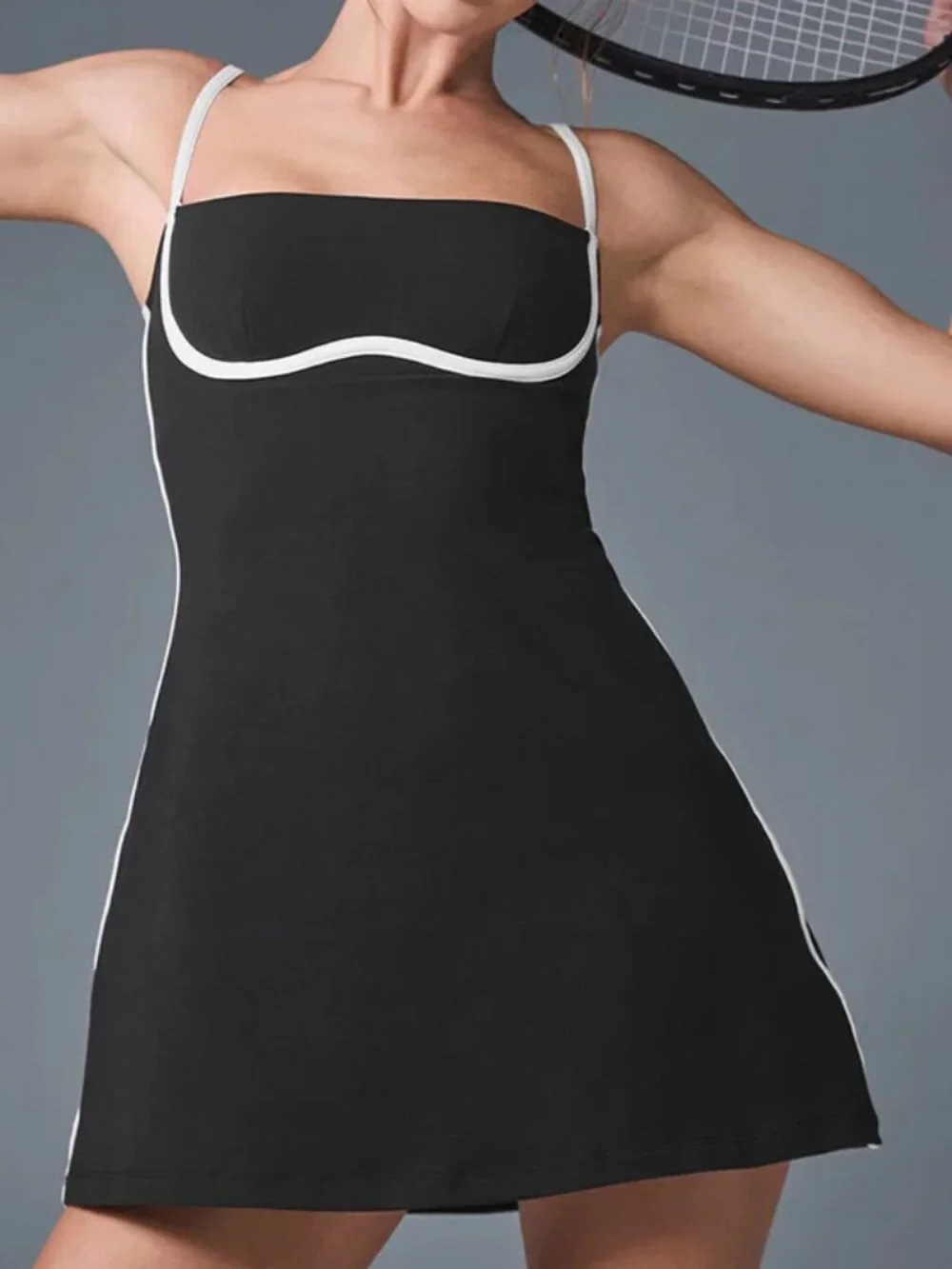 Alo Yoga Airbrush Streamlined Dress Black/White 🤍🖤 NWT Athletic - Sporty Chic